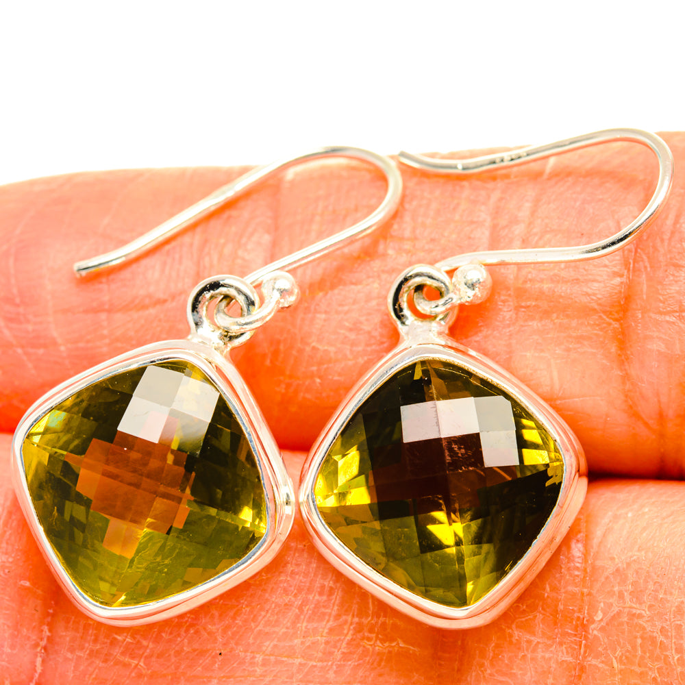Lemon Quartz Earrings handcrafted by Ana Silver Co - EARR428183
