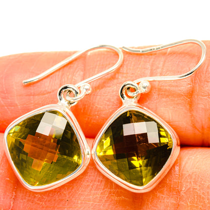 Lemon Quartz Earrings handcrafted by Ana Silver Co - EARR428183