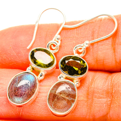 Labradorite, Peridot Earrings handcrafted by Ana Silver Co - EARR428190