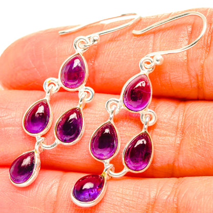 Amethyst Earrings handcrafted by Ana Silver Co - EARR428201