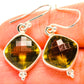 Olive Quartz Earrings handcrafted by Ana Silver Co - EARR428202