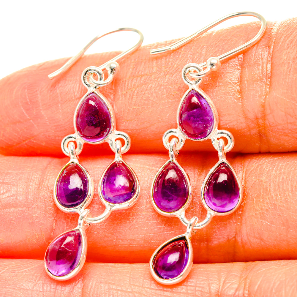Amethyst Earrings handcrafted by Ana Silver Co - EARR428204