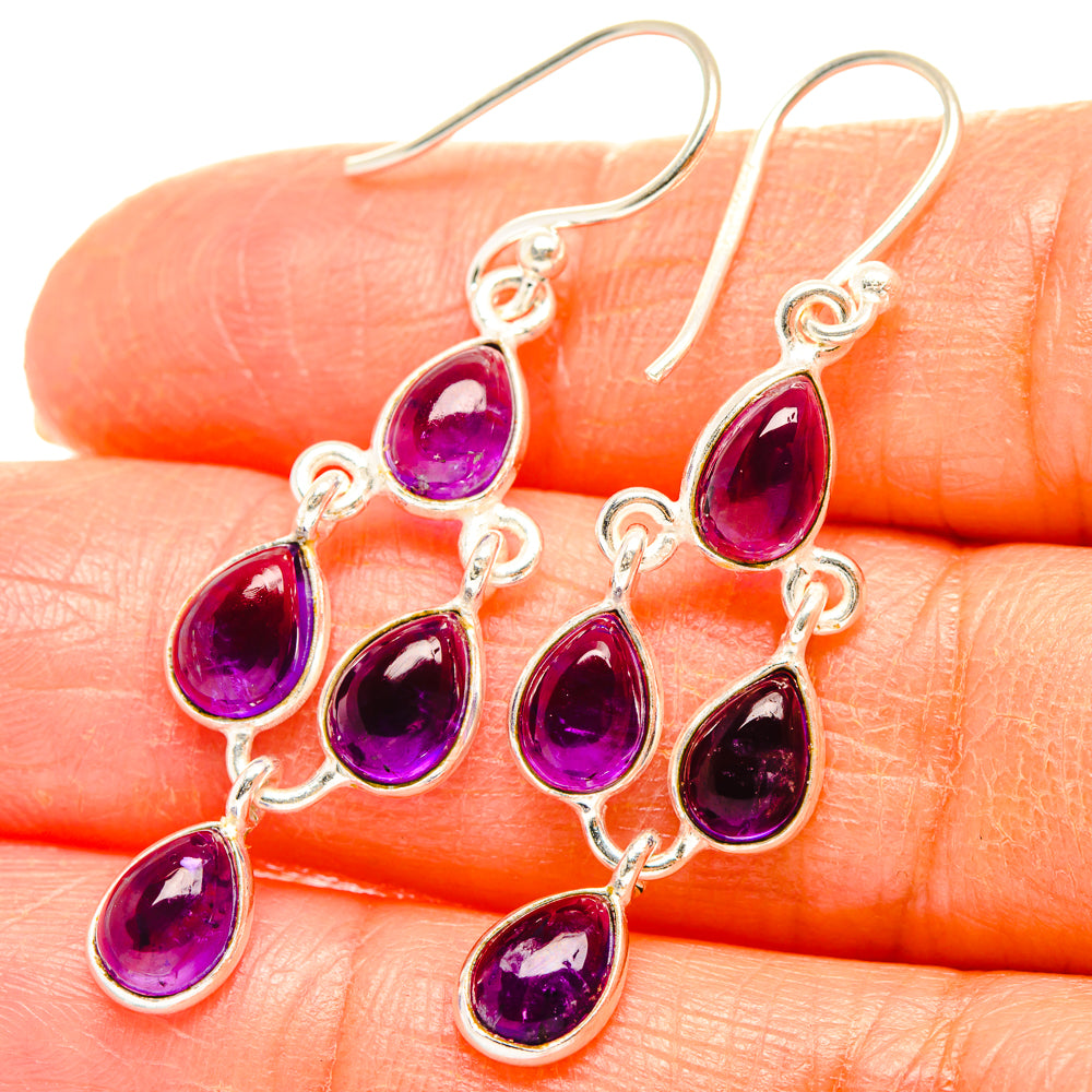 Amethyst Earrings handcrafted by Ana Silver Co - EARR428210