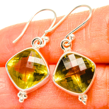 Lemon Quartz Earrings handcrafted by Ana Silver Co - EARR428219