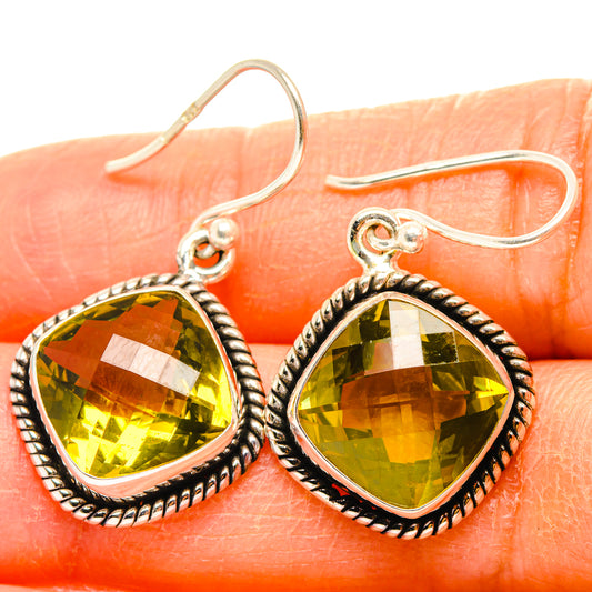Lemon Quartz Earrings handcrafted by Ana Silver Co - EARR428238