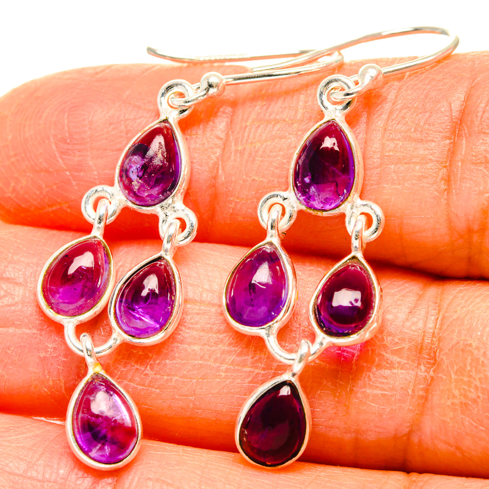 Amethyst Earrings handcrafted by Ana Silver Co - EARR428243