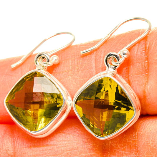 Lemon Quartz Earrings handcrafted by Ana Silver Co - EARR428249