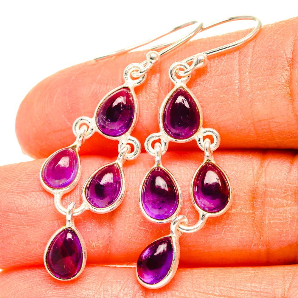 Amethyst Earrings handcrafted by Ana Silver Co - EARR428252