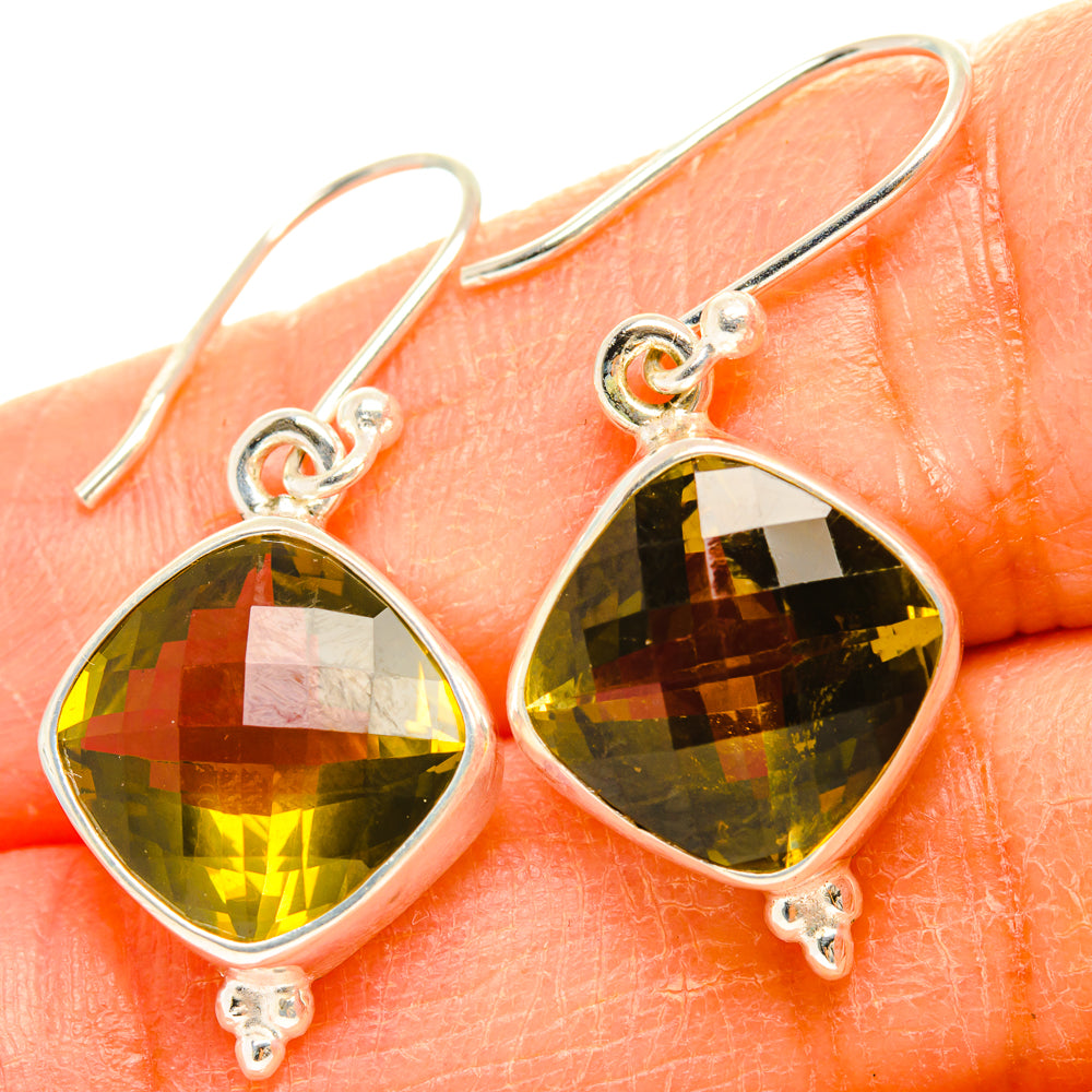 Lemon Quartz Earrings handcrafted by Ana Silver Co - EARR428264