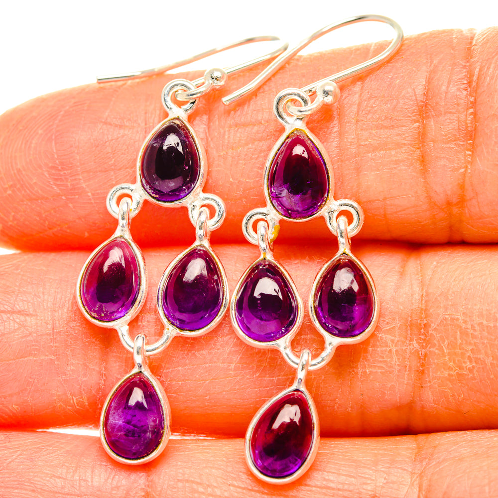 Amethyst Earrings handcrafted by Ana Silver Co - EARR428267