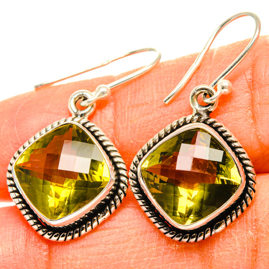 Lemon Quartz Earrings handcrafted by Ana Silver Co - EARR428271