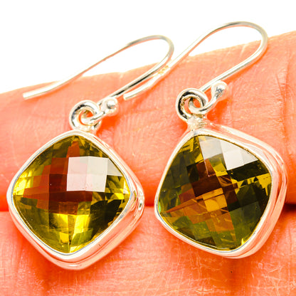 Lemon Quartz Earrings handcrafted by Ana Silver Co - EARR428275