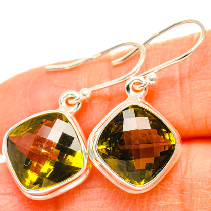 Lemon Quartz Earrings handcrafted by Ana Silver Co - EARR428278