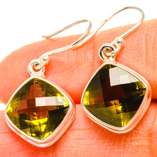 Lemon Quartz Earrings handcrafted by Ana Silver Co - EARR428283