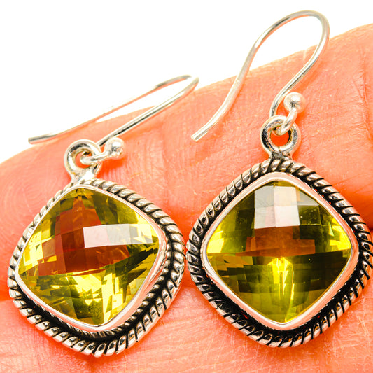 Lemon Quartz Earrings handcrafted by Ana Silver Co - EARR428288