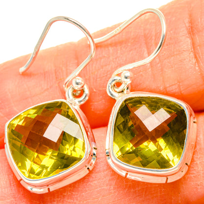 Lemon Quartz Earrings handcrafted by Ana Silver Co - EARR428290