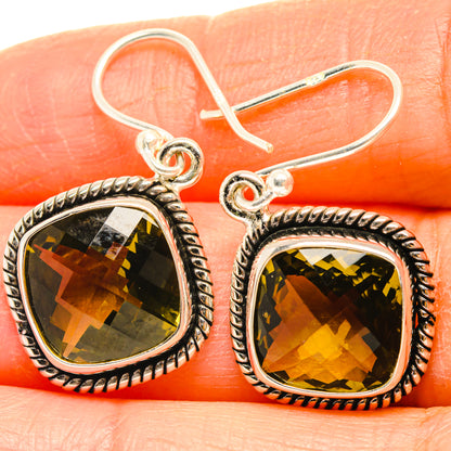 Lemon Quartz Earrings handcrafted by Ana Silver Co - EARR428291