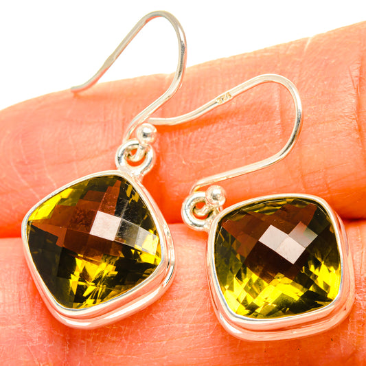 Lemon Quartz Earrings handcrafted by Ana Silver Co - EARR428292