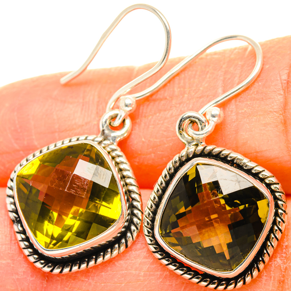 Lemon Quartz Earrings handcrafted by Ana Silver Co - EARR428295