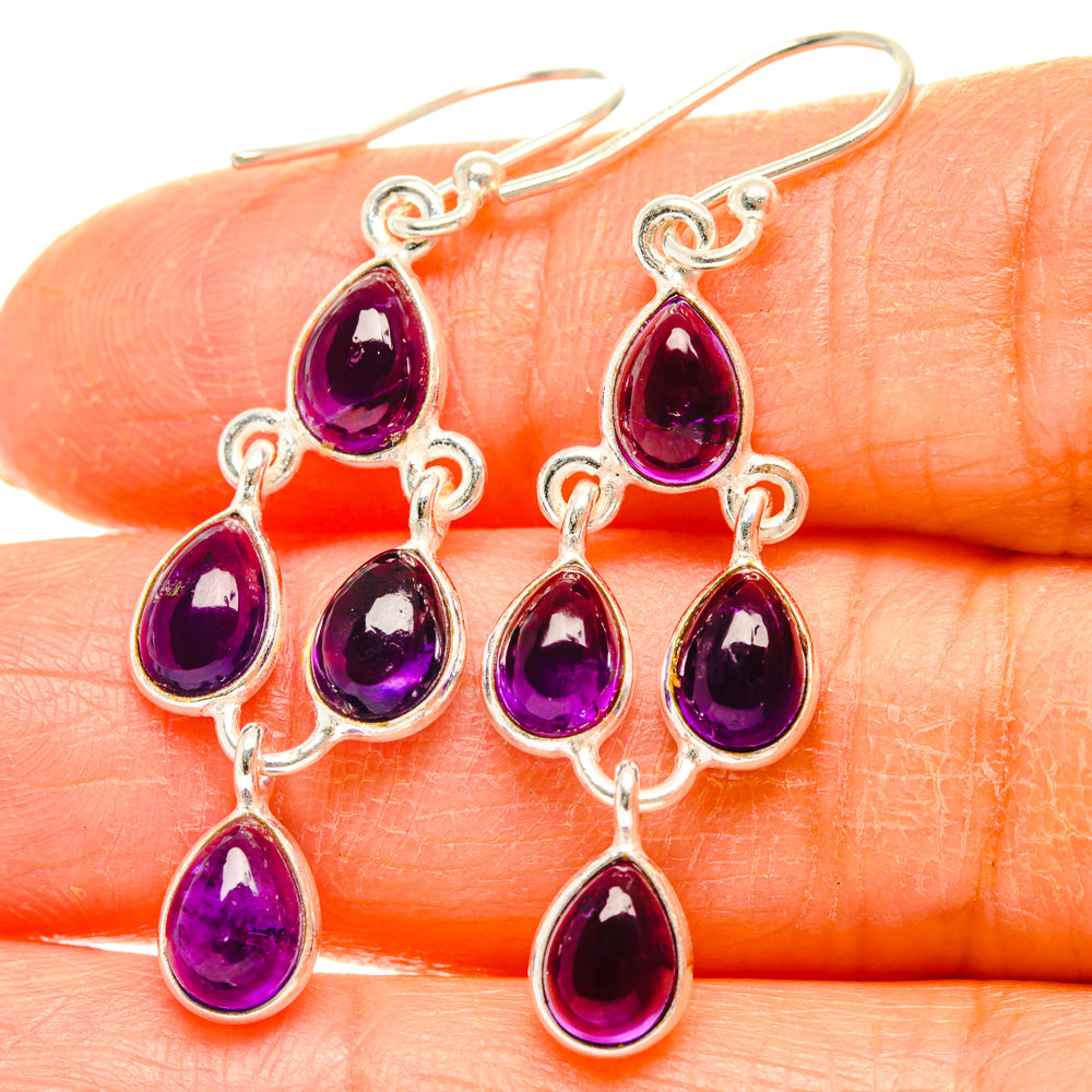 Amethyst Earrings handcrafted by Ana Silver Co - EARR428299
