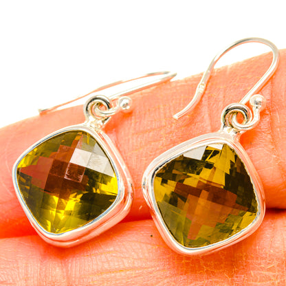 Lemon Quartz Earrings handcrafted by Ana Silver Co - EARR428313