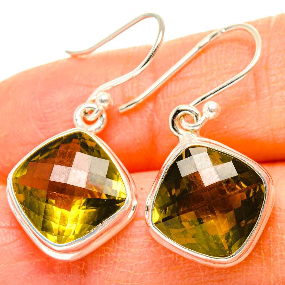 Lemon Quartz Earrings handcrafted by Ana Silver Co - EARR428319