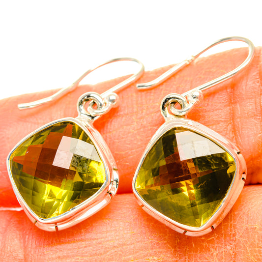 Lemon Quartz Earrings handcrafted by Ana Silver Co - EARR428321