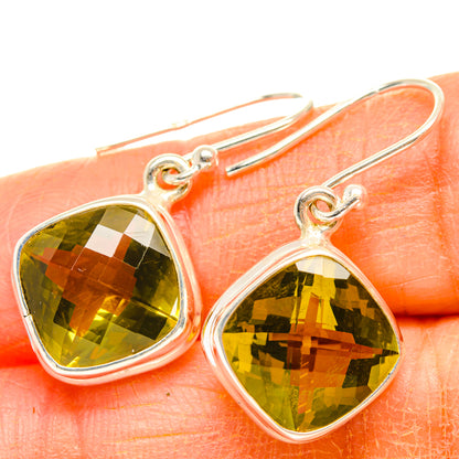 Lemon Quartz Earrings handcrafted by Ana Silver Co - EARR428323