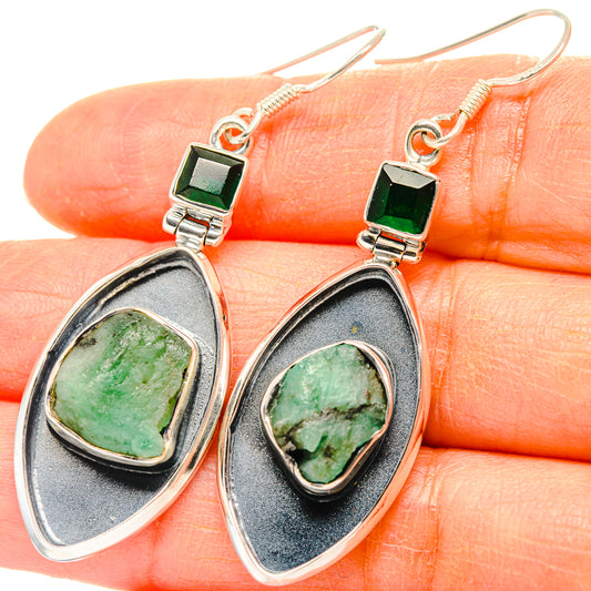 Emerald Earrings handcrafted by Ana Silver Co - EARR428326