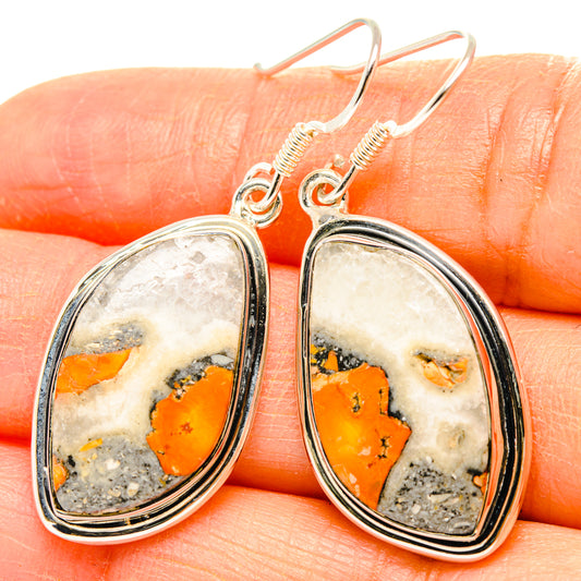 Orange Agate Earrings handcrafted by Ana Silver Co - EARR428331