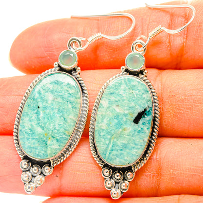 Amazonite Earrings handcrafted by Ana Silver Co - EARR428334