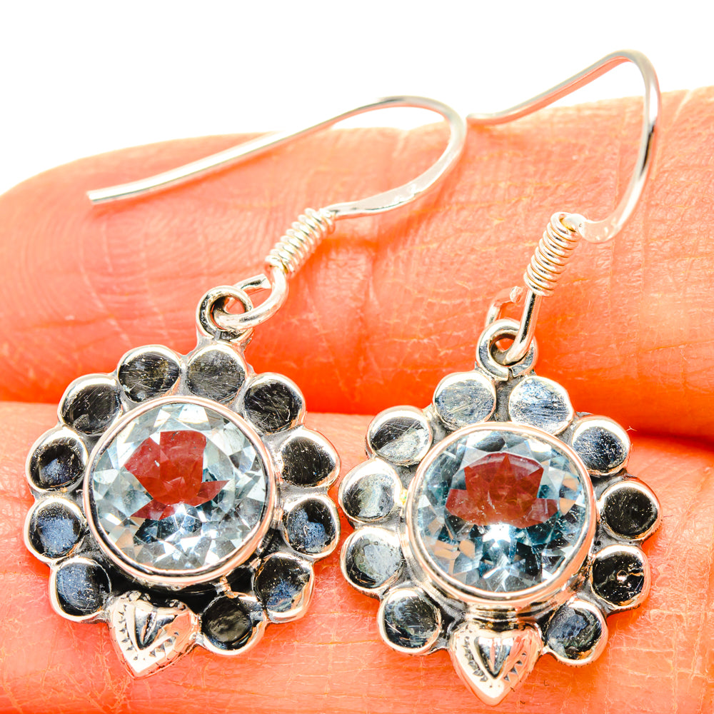 Blue Topaz Earrings handcrafted by Ana Silver Co - EARR428336