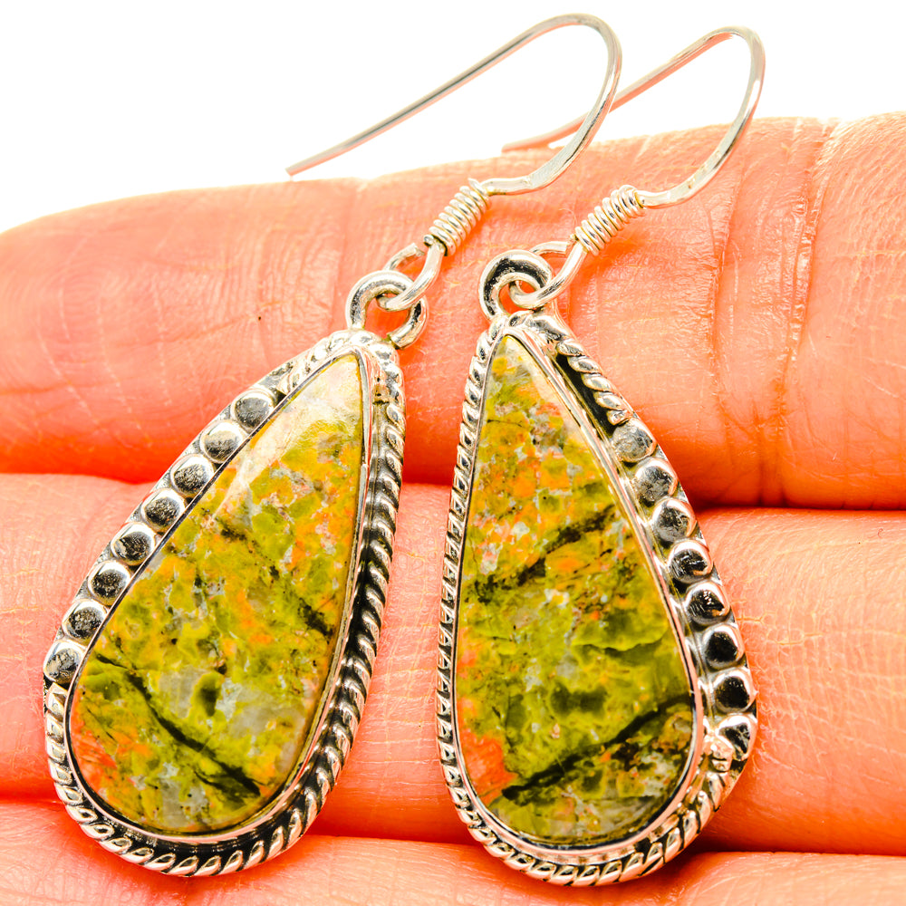 Unakite Earrings handcrafted by Ana Silver Co - EARR428342