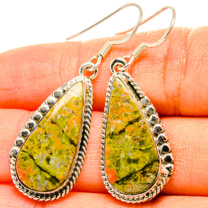 Unakite Earrings handcrafted by Ana Silver Co - EARR428342