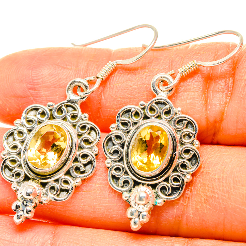 Citrine Earrings handcrafted by Ana Silver Co - EARR428350