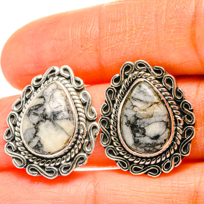 Pinolith Jasper Earrings handcrafted by Ana Silver Co - EARR428353