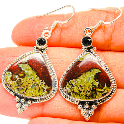 Dragon's Bloodstone Earrings handcrafted by Ana Silver Co - EARR428359