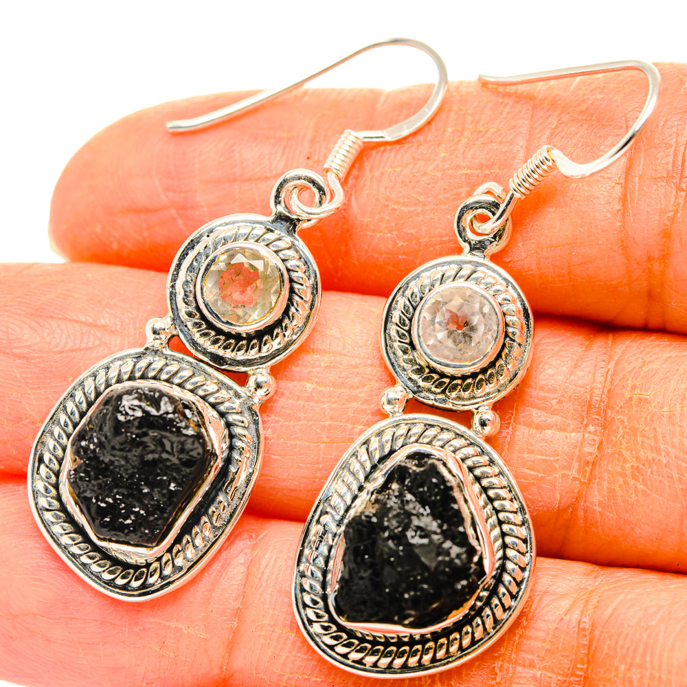 Tektite Earrings handcrafted by Ana Silver Co - EARR428360