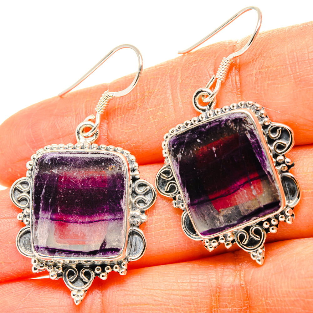 Fluorite Earrings handcrafted by Ana Silver Co - EARR428364