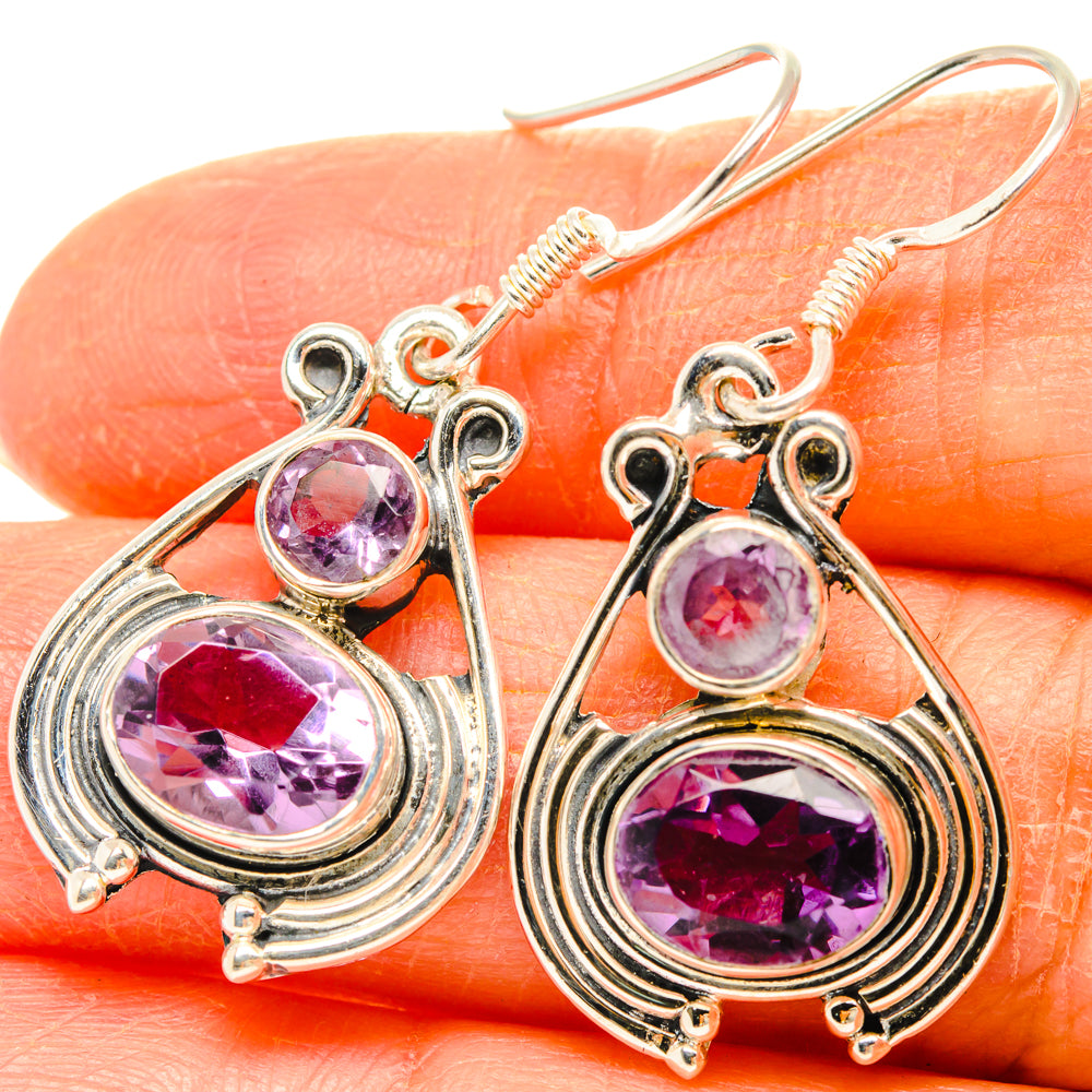 Amethyst Earrings handcrafted by Ana Silver Co - EARR428367