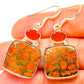 Orange Copper Composite Turquoise Earrings handcrafted by Ana Silver Co - EARR428368