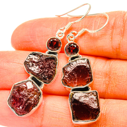 Garnet Earrings handcrafted by Ana Silver Co - EARR428369