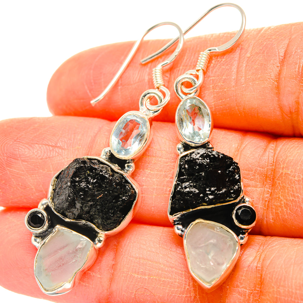 Tektite Earrings handcrafted by Ana Silver Co - EARR428376
