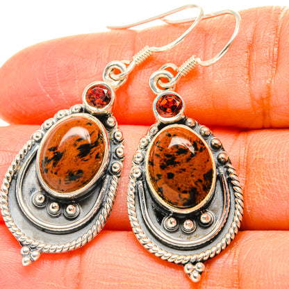 Mahogany Obsidian Earrings handcrafted by Ana Silver Co - EARR428377