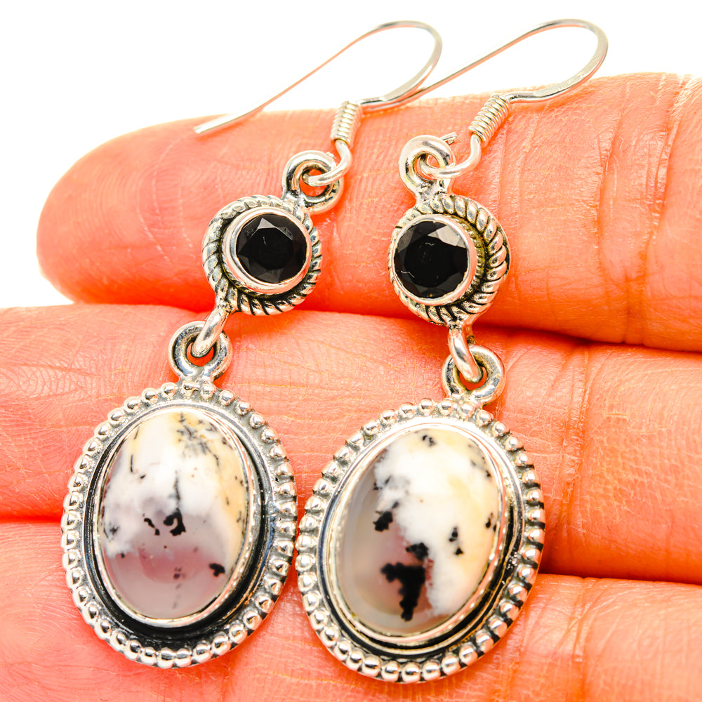 Dendritic Opal Earrings handcrafted by Ana Silver Co - EARR428380