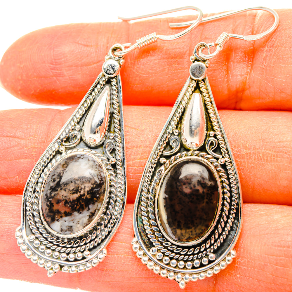 Dendritic Opal Earrings handcrafted by Ana Silver Co - EARR428398