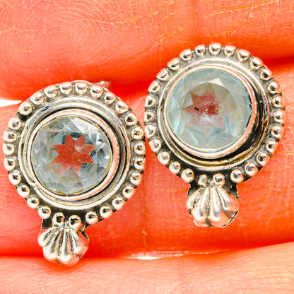 Blue Topaz Earrings handcrafted by Ana Silver Co - EARR428399