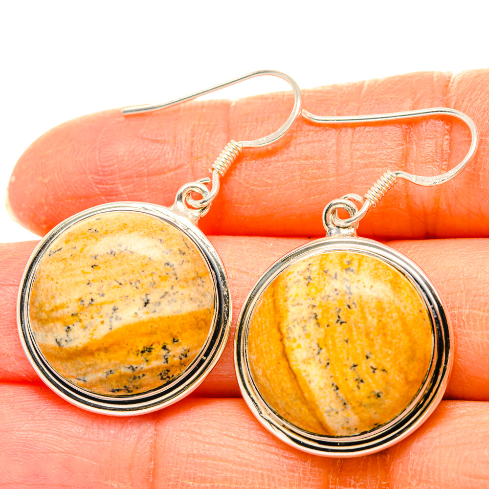 Picture Jasper Earrings handcrafted by Ana Silver Co - EARR428405