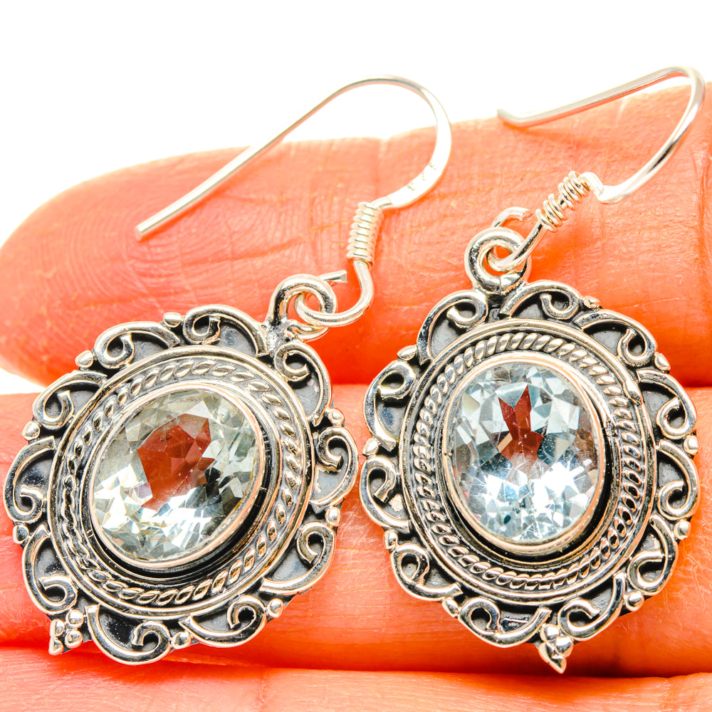 Blue Topaz Earrings handcrafted by Ana Silver Co - EARR428408