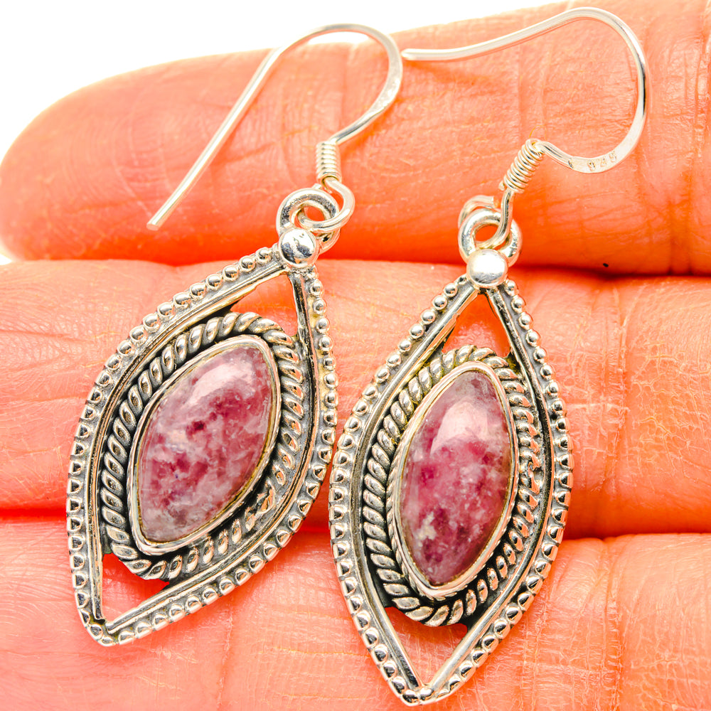 Lepidolite Earrings handcrafted by Ana Silver Co - EARR428410
